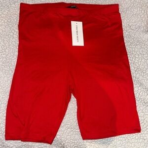 Red Spandex Shorts Streetwear Society